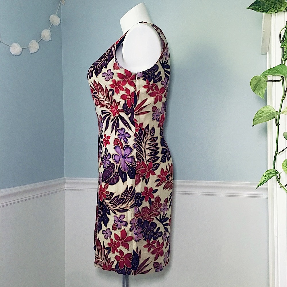 Hawaiian Linen Dress Size 14 - Picture 2 of 8